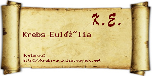 Krebs Eulália névjegykártya